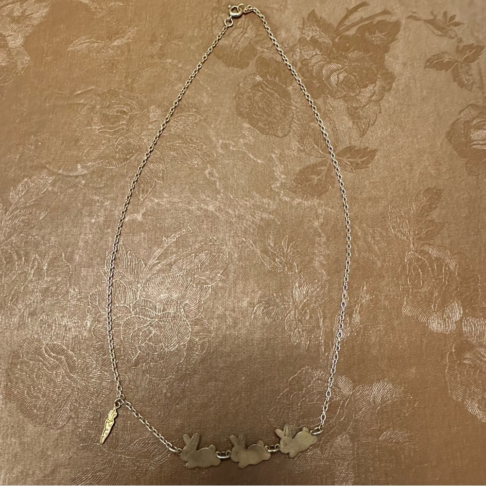 Bunnies & Carrot Necklace